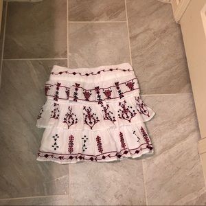 strapless ruffle top, Chelsea and Violet